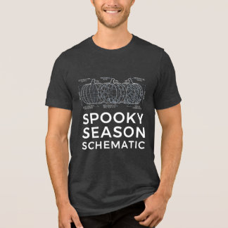 ハロウィーンの幽霊を回路図に置き換える!「Spooky Season Schematic」Tシャツは トライブレンドTシャツ