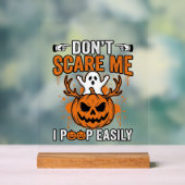 ハロウィーンの幽霊カボチャの面白い引用ベクター デザイン_ アクリルサイン (ニュートラル)