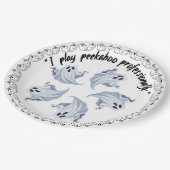 ハロウィーンの幽霊グループ ペーパープレート (アングル)