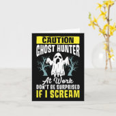 ハロウィーンの幽霊ハンターの仕事 超常現象の幽霊狩り カード (黄色い花)