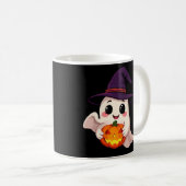 ハロウィーンの幽霊パンプキンマグ コーヒーマグカップ (正面右)