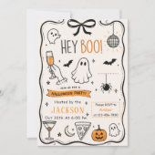 ハロウィーンの幽霊パーティーに行こう! 招待状 (正面)