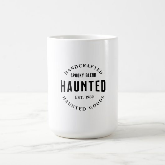 ハロウィーンの幽霊ビンテージデザイン コーヒーマグカップ (中央)
