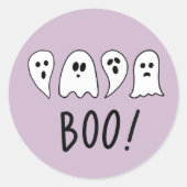 ハロウィーンの幽霊ブー ラウンドシール (正面)