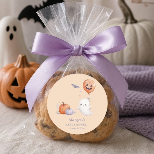 ハロウィーンの幽霊ベビーシャワー ラウンドシール