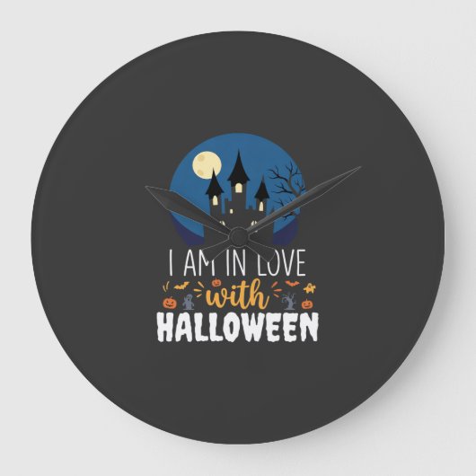 ハロウィーンの幽霊城に恋してる_1 ラージ壁時計 (正面)