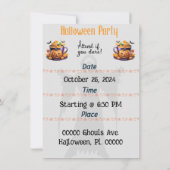 ハロウィーンの幽霊屋敷パーティーの招待状 招待状 (裏面)