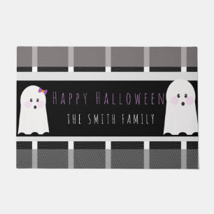 ハロウィーンの幽霊柄の玄関マット ドアマット