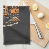 ハロウィーンの幽霊発掘クルー キッチンタオル (四つ折り)