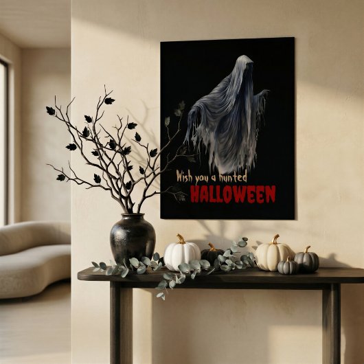 ハロウィーンの幽霊 ゴシックウォールアートポスター ポスター