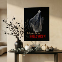ハロウィーンの幽霊 ゴシックウォールアートポスター