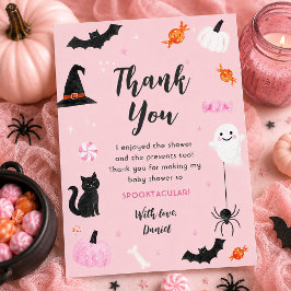 ハロウィーンの幽霊 スプーキー 誕生日パーティー サンキューカード