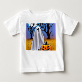 ハロウィーンの幽霊 ベビーTシャツ