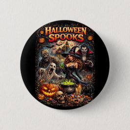 ハロウィーンの幽霊 缶バッジ