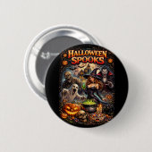 ハロウィーンの幽霊 缶バッジ (正面&裏面)