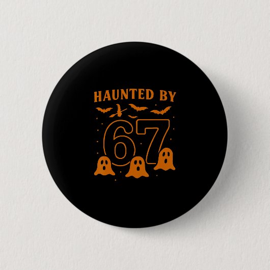ハロウィーンの幽霊 67 シックス セブン ミーム 1 (22) 缶バッジ (正面)
