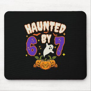 ハロウィーンの幽霊 67 ナンバー67 6 7 ミーム 面白い マウスパッド