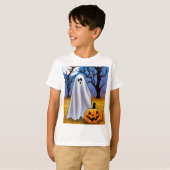 ハロウィーンの幽霊 Tシャツ (正面フル)