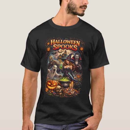 ハロウィーンの幽霊 Tシャツ (正面)