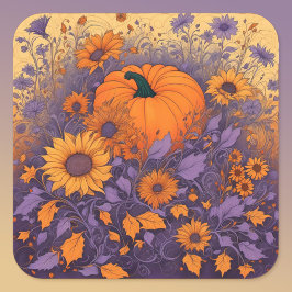 ハロウィーンの庭で スクエアシール