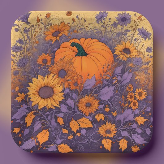 ハロウィーンの庭で ペーパープレート