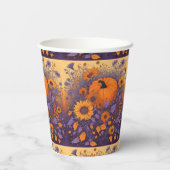 ハロウィーンの庭で 紙コップ (裏面)