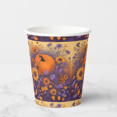 ハロウィーンの庭で 紙コップ (正面)