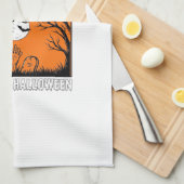 ハロウィーンの引用 私は前のハロウィーンから準備万端 キッチンタオル (四つ折り)