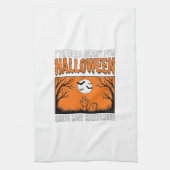 ハロウィーンの引用 私は前のハロウィーンから準備万端 キッチンタオル (縦)