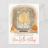 ハロウィーンの引越し発表用の新しい家 ポストカード (正面)