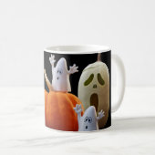 ハロウィーンの怖いおばけ コーヒーマグカップ (正面右)