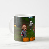 ハロウィーンの怖いおばけ コーヒーマグカップ (正面左)