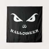 ハロウィーンの怖いお化けの顔 タペストリー (正面)
