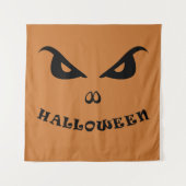 ハロウィーンの怖いお化けの顔 タペストリー (正面)