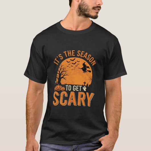 ハロウィーンの怖いお化け屋敷ベクター Tシャツ (正面)
