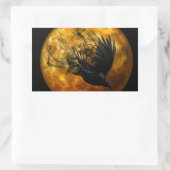 ハロウィーンの怖いシーン13飛行中のレイヴン 長方形シール (バッグ)