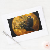 ハロウィーンの怖いシーン13飛行中のレイヴン 長方形シール (封筒)