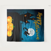 ハロウィーンの怖いシーン | オーダーメイドパーティー背景 タペストリー (正面(横))