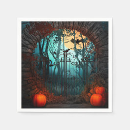 ハロウィーンの怖いシーン(2) スタンダードカクテルナプキン