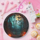 ハロウィーンの怖いシーン(2)両方のサイズ ペーパープレート (パーティー)