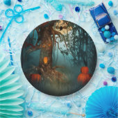 ハロウィーンの怖いシーン(3)両方のサイズ ペーパープレート (パーティー)