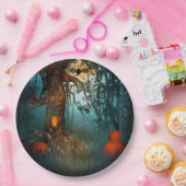 ハロウィーンの怖いシーン(3)両方のサイズ ペーパープレート (パーティー)