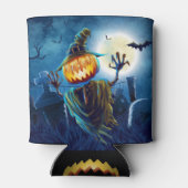 ハロウィーンの怖いシーン(5)カボチャ 缶クーラー (裏面)