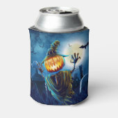 ハロウィーンの怖いシーン(5)カボチャ 缶クーラー (缶裏面)