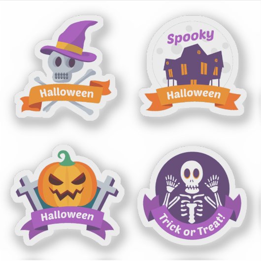ハロウィーンの怖いステッカーコレクション シール (正面)