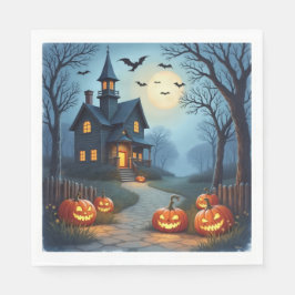 ハロウィーンの怖いナプキン スタンダードランチョンナプキン