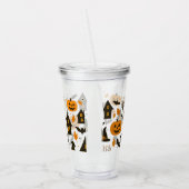 ハロウィーンの怖いパタ不気味ーン – & フェスティバル アクリルタンブラー (左)