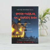 ハロウィーンの怖いパーティー招待状カード 招待状 (スタンド正面)
