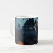 ハロウィーンの怖いヴァイマラナー コーヒーマグカップ (正面左)