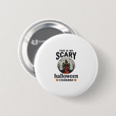 ハロウィーンの怖い仮装 幽霊の家のベクター デザイン 缶バッジ (正面&裏面)